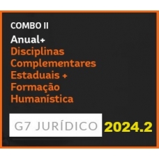 COMBO II - ANUAL (INTENSIVO I + INTENSIVO II) + DISCIPLINAS COMPLEMENTARES ESTADUAIS + FORMAÇÃO HUMANÍSTICA - 2024 (G7 2024.2)